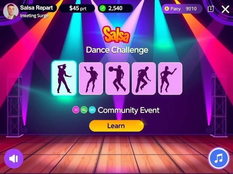 Salsa Sensation Surge dance challenge interface